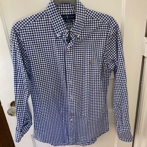 Ralph Lauren blue gingham slim fit oxford